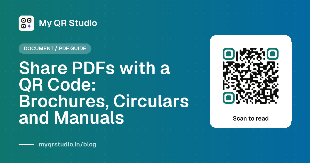 Share PDFs with a QR Code: Brochures, Circulars and Manuals
